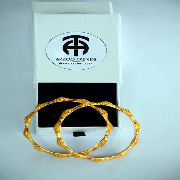 Silver and golden Tone Crystal Bangles – Elegant Party Wear Bangles for Women(1Pair-2pcs)