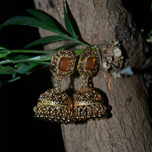 Traditional Oxidized Silver Jhumkay Earrings